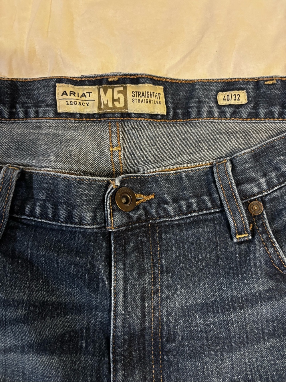 Ariat M5 Legacy Straight Fit Jeans in Dark Blue Denim